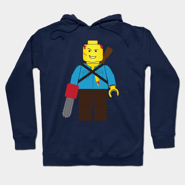 Ash from The Evil Dead Brick Guy Hoodie by RyanBlackDesigns